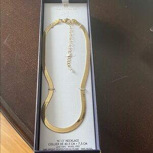 HOUSE OF HARLOW | Gold Tone 16”Herringbone Necklace